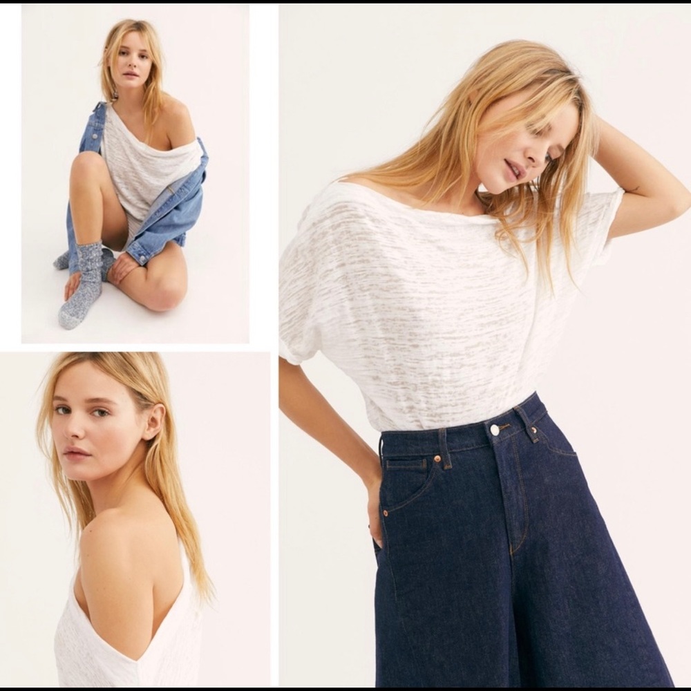 Free People Astrid Tee White